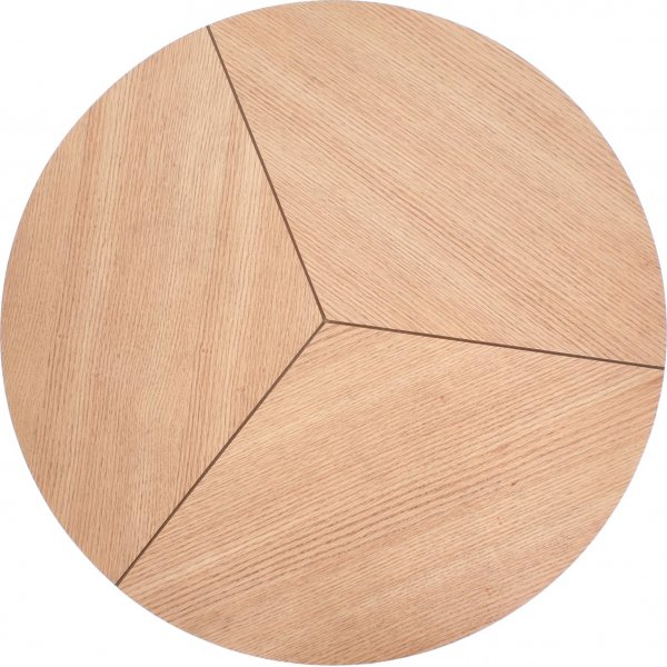 Table basse Polos 80 cm - Chne/noir