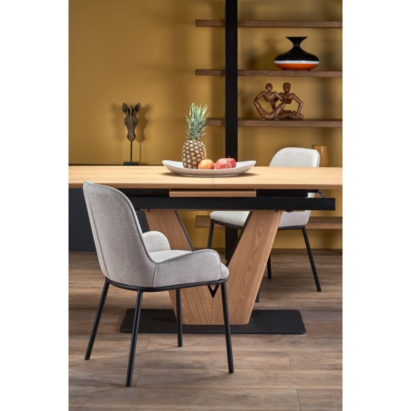 Tozzi matbord 160-200 x 90 cm - Ek/svart Tozzi matbord 160-200 x 90 cm - Ek/svart