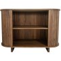 Nova lage boekenkast in walnoot 120x80 cm + Meubelpoten