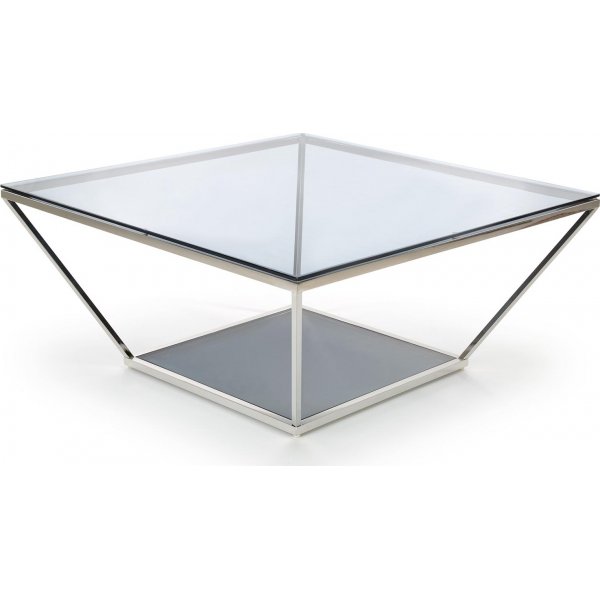 Table basse Puerto 100 x 100 cm - Verre fum