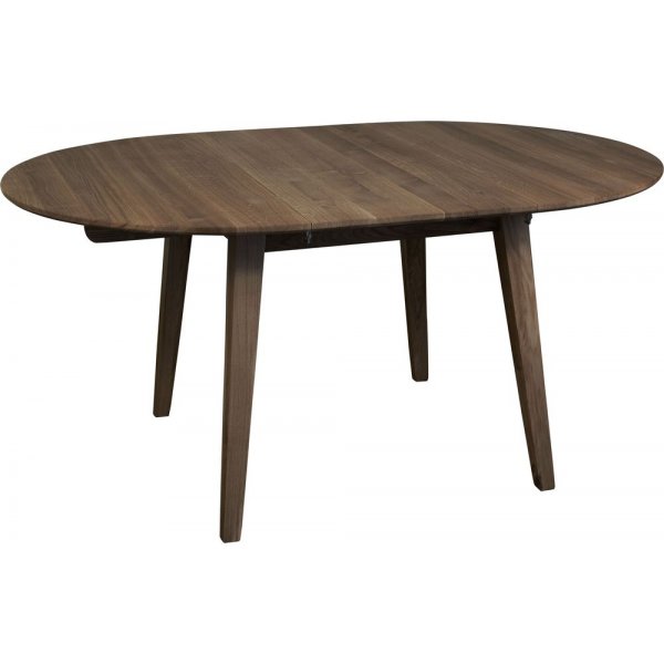 Matbord frlngningsbart 110-160x110 cm brunoljad ek + Mbeltassar