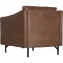 Fauteuil Harpan en co-cuir marron