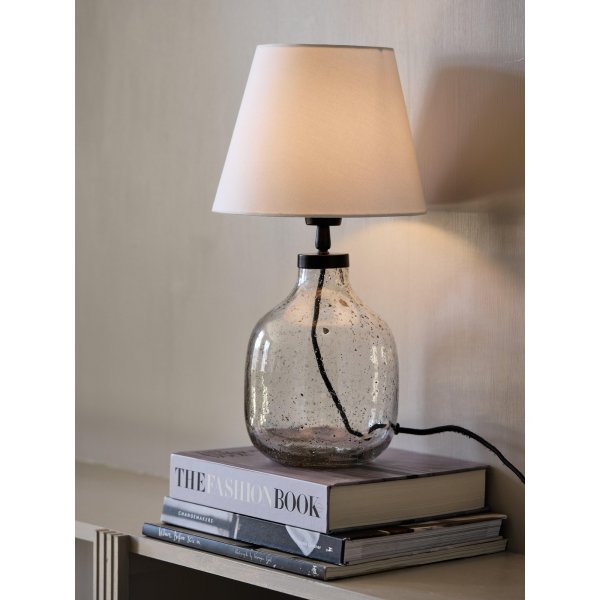 Pied de lampe Groove - Verre clair - 30 cm Pied de lampe Groove - Verre clair - 30 cm