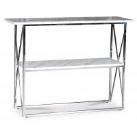 Norwich konsolbord 110 x 35 cm - Krom / Ljus marmor Norwich konsolbord 110 x 35 cm - Krom / Ljus marmor