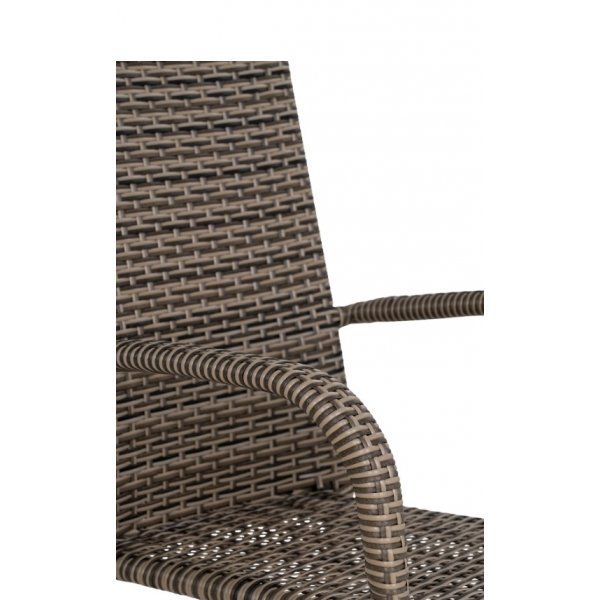 Chaise de salle à manger d\\\'extérieur Portland - Cube en rotin/gris Chaise de salle à manger d\\\'extérieur Portland - Cube en rotin/gris