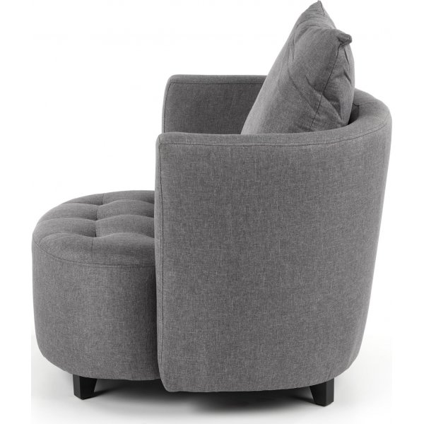 Virginia fåtölj med fotpall - Grå Virginia fåtölj med fotpall - Grå