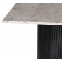 Decibel runt matbord 90x90 cm - Svart / Beige marmor