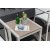 Groupe caf Urbanite avec table 50 x 50 cm et 2 chaises de salle  manger empilables - Beige