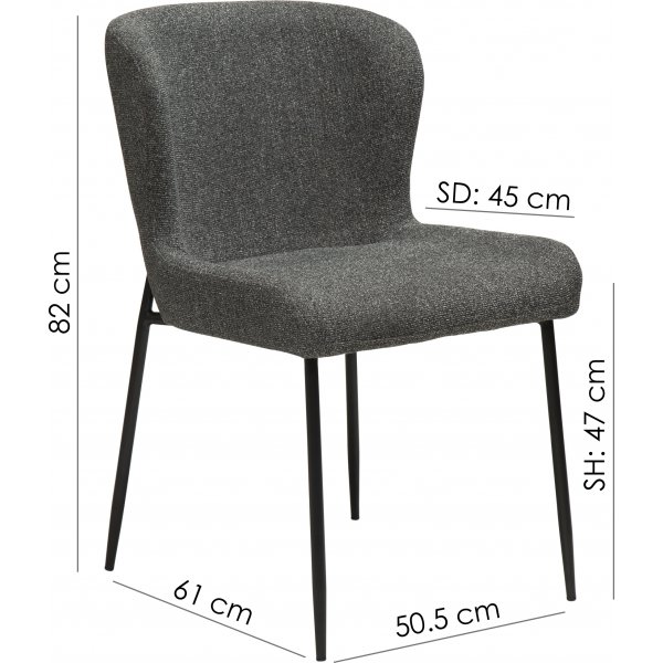 Chaise de salle  manger Glam - Boucle rouge