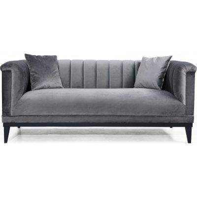 Trendy 2-sits soffa - Mörkgrå