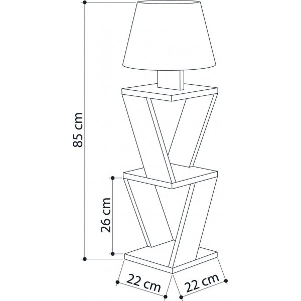 Kozena golvlampa - Vit
