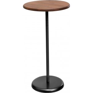 Table d'appoint design 40 cm - Noir/noyer