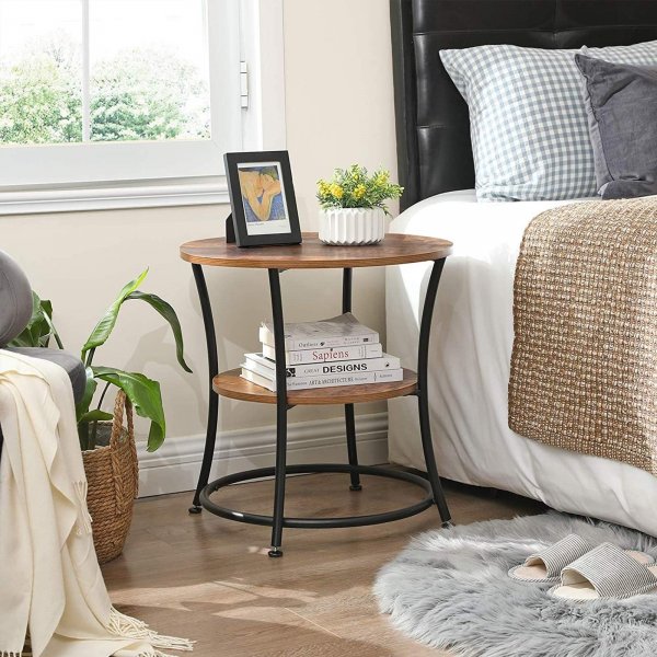 Jamila bijzettafel Ø55 cm - Bruin/zwart Jamila bijzettafel Ø55 cm - Bruin/zwart