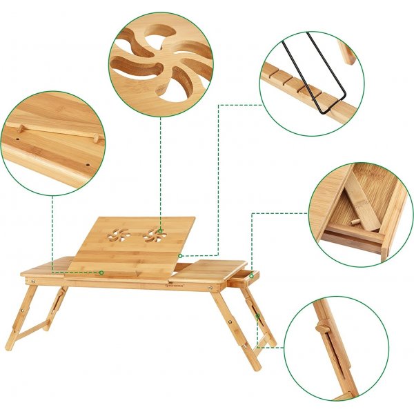 Table pour ordinateur portable Alfie - Beige Table pour ordinateur portable Alfie - Beige