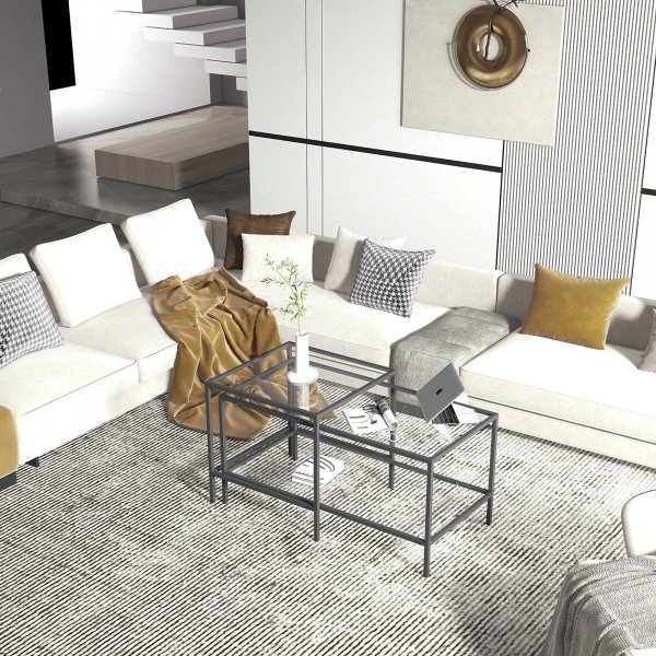 Table de travail Sevay 50/90 x 50/45 cm - Noir