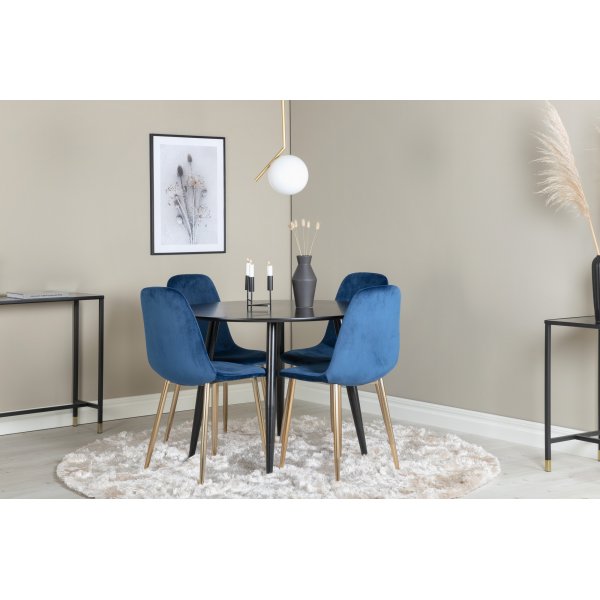 Chaise Bridge - Bleu/laiton Chaise Bridge - Bleu/laiton