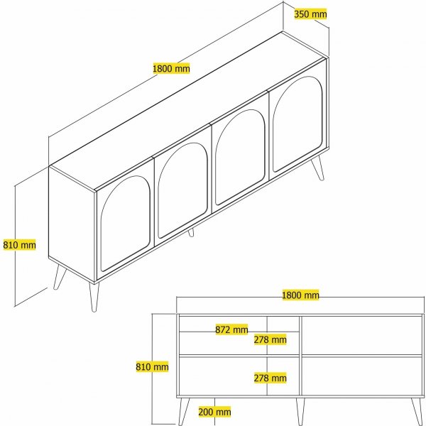 Buffet Lyon - Marron/noyer