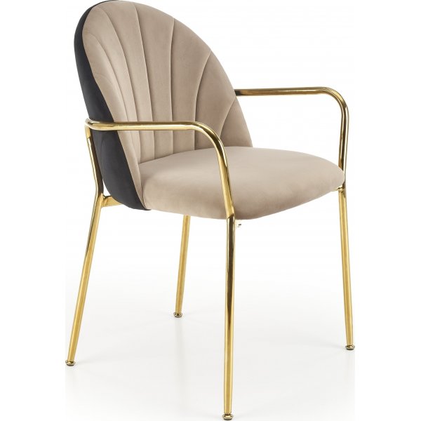 Cadeira eetkamerstoel 500 - Beige/zwart Cadeira eetkamerstoel 500 - Beige/zwart