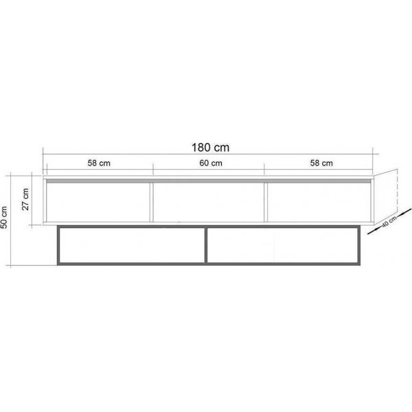 Tv-bnk valnt 180 cm - Milo + Flckborttagare fr mbler