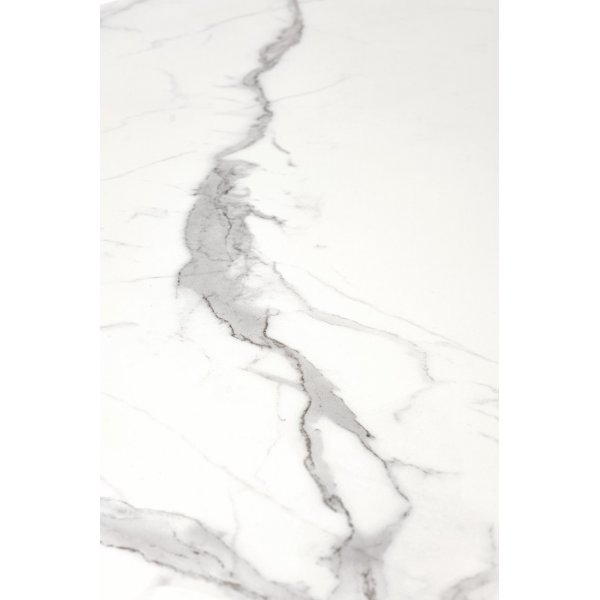Emilie matbord 160-200 cm - Vit marmor/svart Emilie matbord 160-200 cm - Vit marmor/svart
