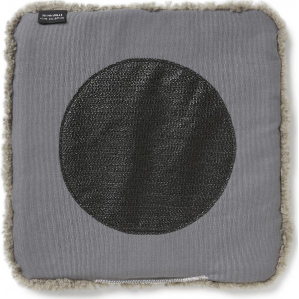 Coussin d'assise Curly avec rembourrage Gris naturel - 40 x 40 cm