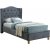 Cadre de lit Duncan 90x200 cm - Velours gris + Kit d\\\'entretien des meubles pour textiles