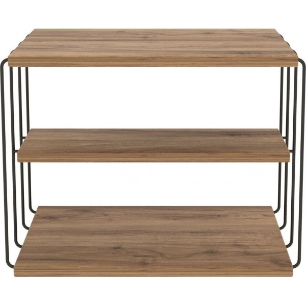 Table d'appoint Lifon 50 x 34 cm - Pin/noir