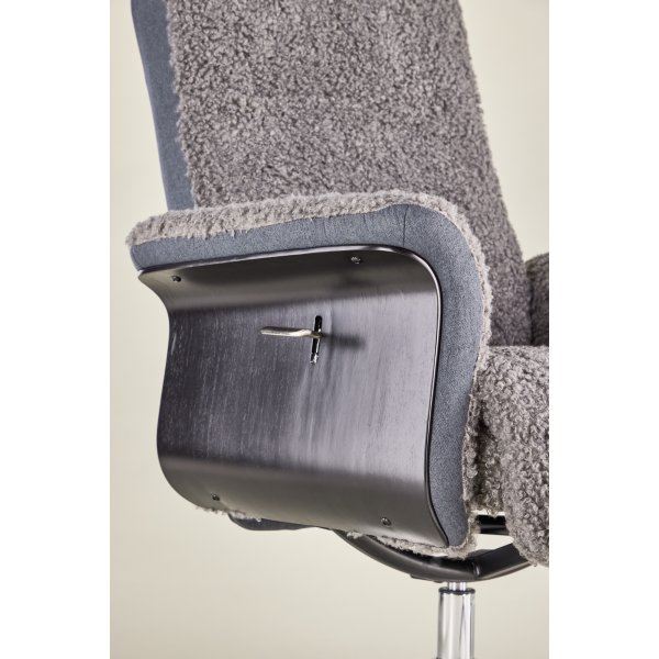 Relaxfauteuil met voetenbank - Grijs - Hagn + Vlekverwijderaar voor meubels