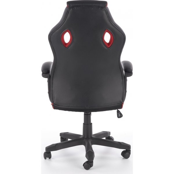 F1 kontorsstol / spelstol - Svart/rd