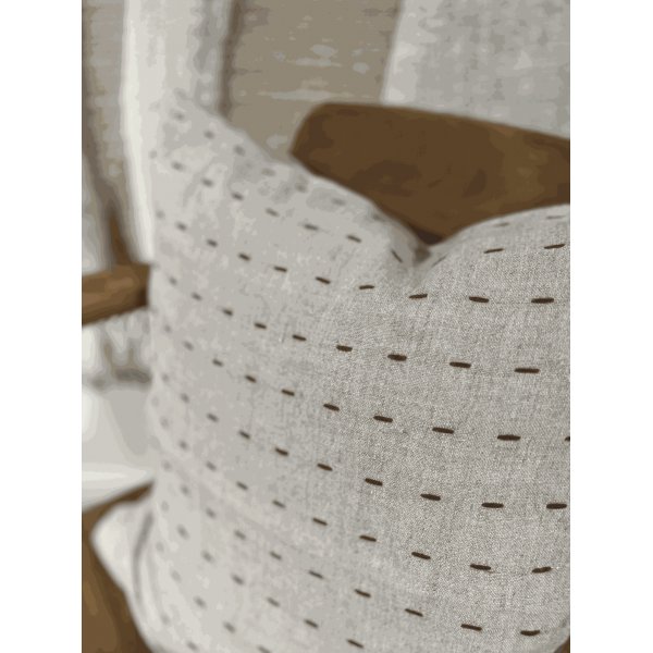 Harriet kussenhoes 50 x 50 cm - Donkere nougat