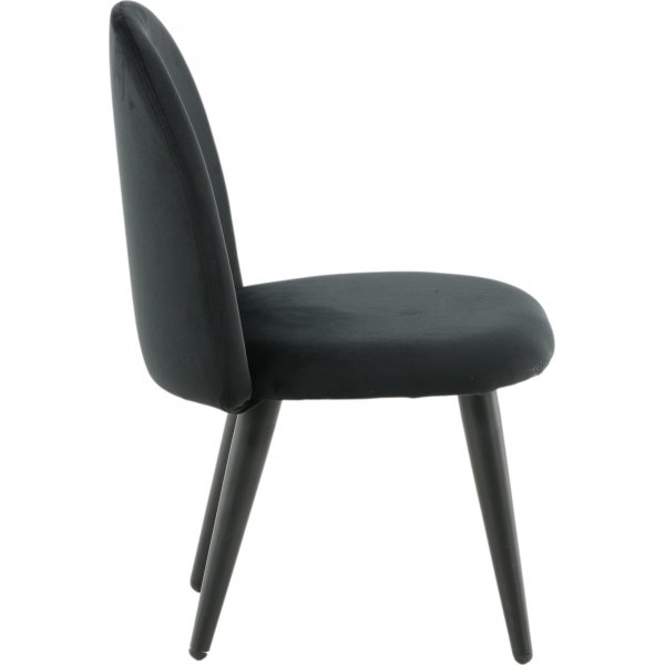 Chaise de salle à manger Alice XXS - Velours noir Chaise de salle à manger Alice XXS - Velours noir
