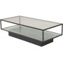 Agns soffbord 130 x 60 cm - Svart/glas