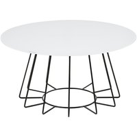 New Orleans runt soffbord D80 cm - Vit/svart New Orleans runt soffbord D80 cm - Vit/svart
