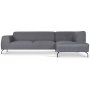 Corona soffa med ppet avslut (hger) - Gr (tyg)