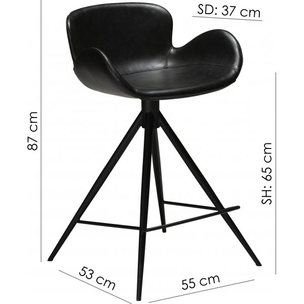 Tabouret de bar Gaia - PU marron