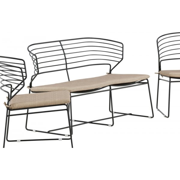 Groupe de canapés Milano - Noir/Beige sable Groupe de canapés Milano - Noir/Beige sable