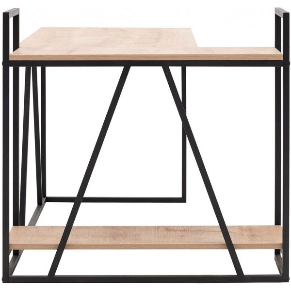 Bureau d\\\'angle Lissa 140 x 90 cm - Chêne saphir/noir Bureau d\\\'angle Lissa 140 x 90 cm - Chêne saphir/noir