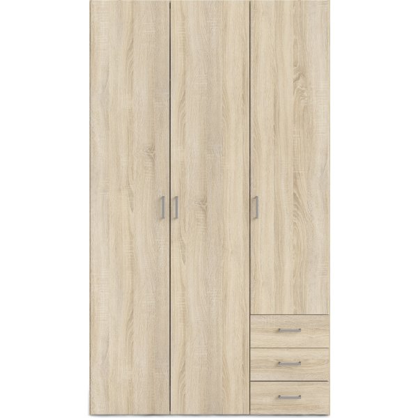 Armoire Space avec 3 portes et 3 tiroirs - Chêne Armoire Space avec 3 portes et 3 tiroirs - Chêne