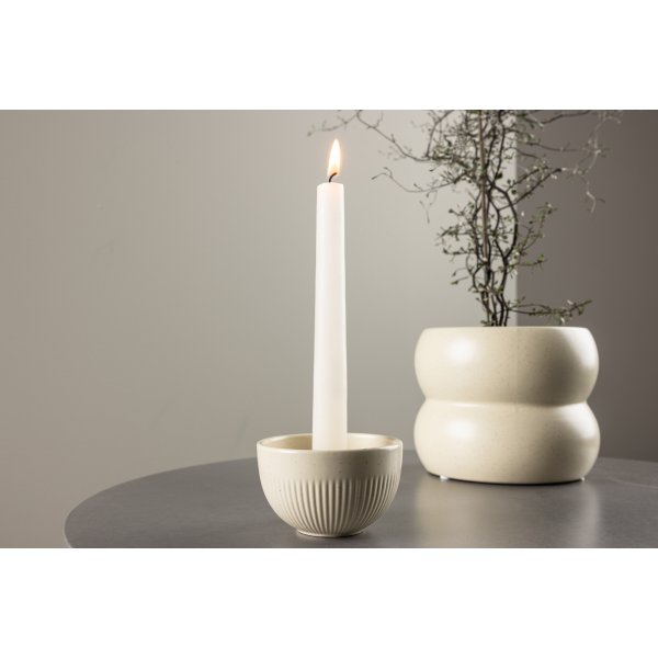 Posh ljusstake 9 x 6 cm - Beige/Svart Posh ljusstake 9 x 6 cm - Beige/Svart