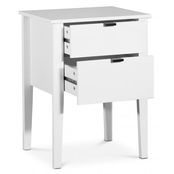 Sngbord med tv ldor vit - Sunderland