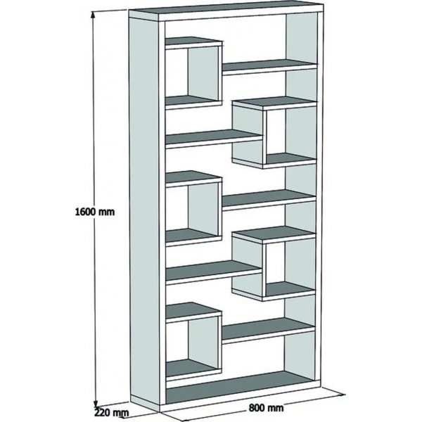 Hampus bokhylla - Valnöt/antracit Hampus bokhylla - Valnöt/antracit