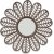 Peacock brunt rund spegel 90 cm