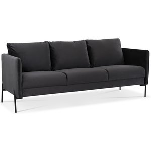 Kingsley 3-sits soffa - Antracit sammet