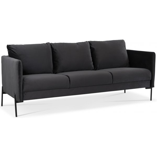 Kingsley 3-sits soffa gr sammet