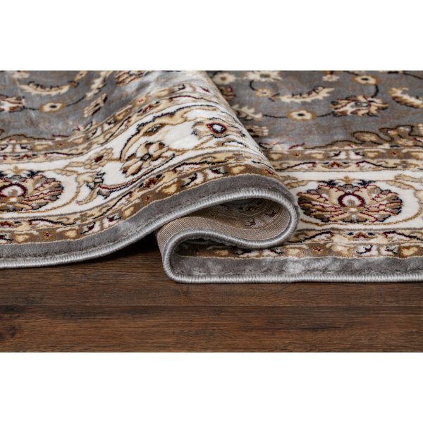 Tapis Dubai Mdaillon Wilton Gris