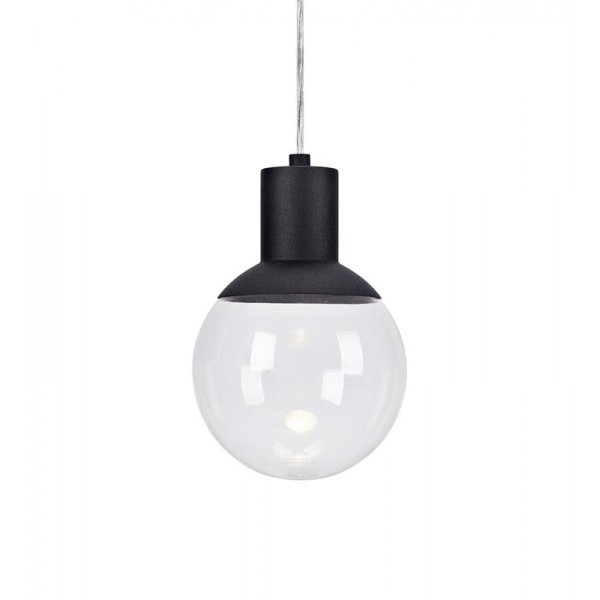 Land Taklampa 15 - Svart/Klarglas