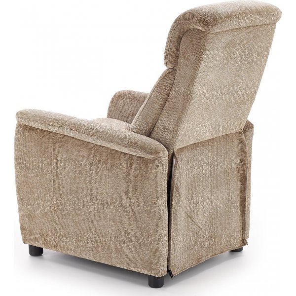 Fauteuil relax Agnetha beige en tissu Fauteuil relax Agnetha beige en tissu