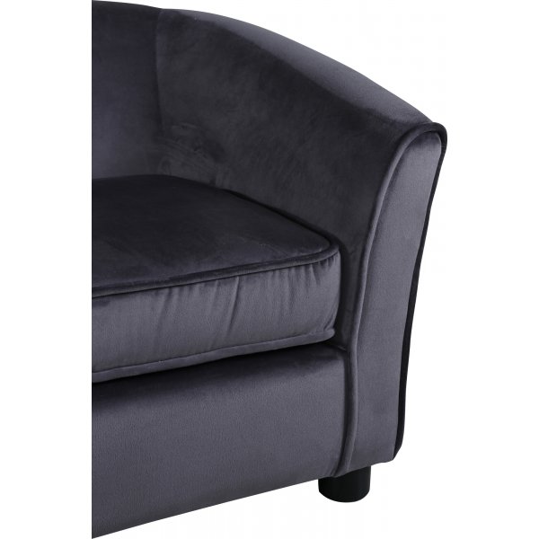 Måna barnsoffa - Grå sammet Måna barnsoffa - Grå sammet