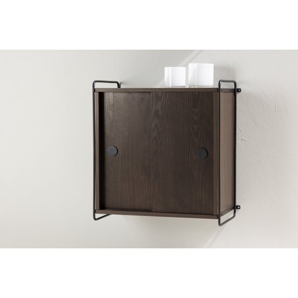 Paris wandkast 68 x 60 cm - Zwart/Mocca