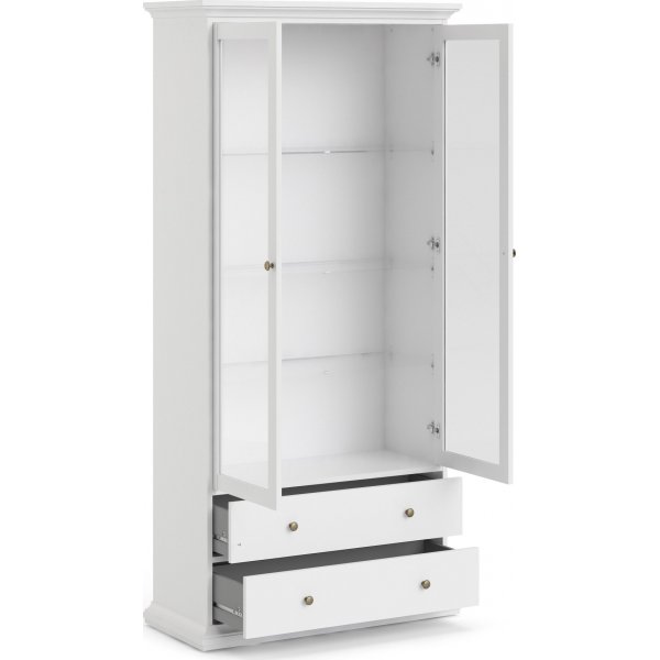 Paris vitrinekast - Wit